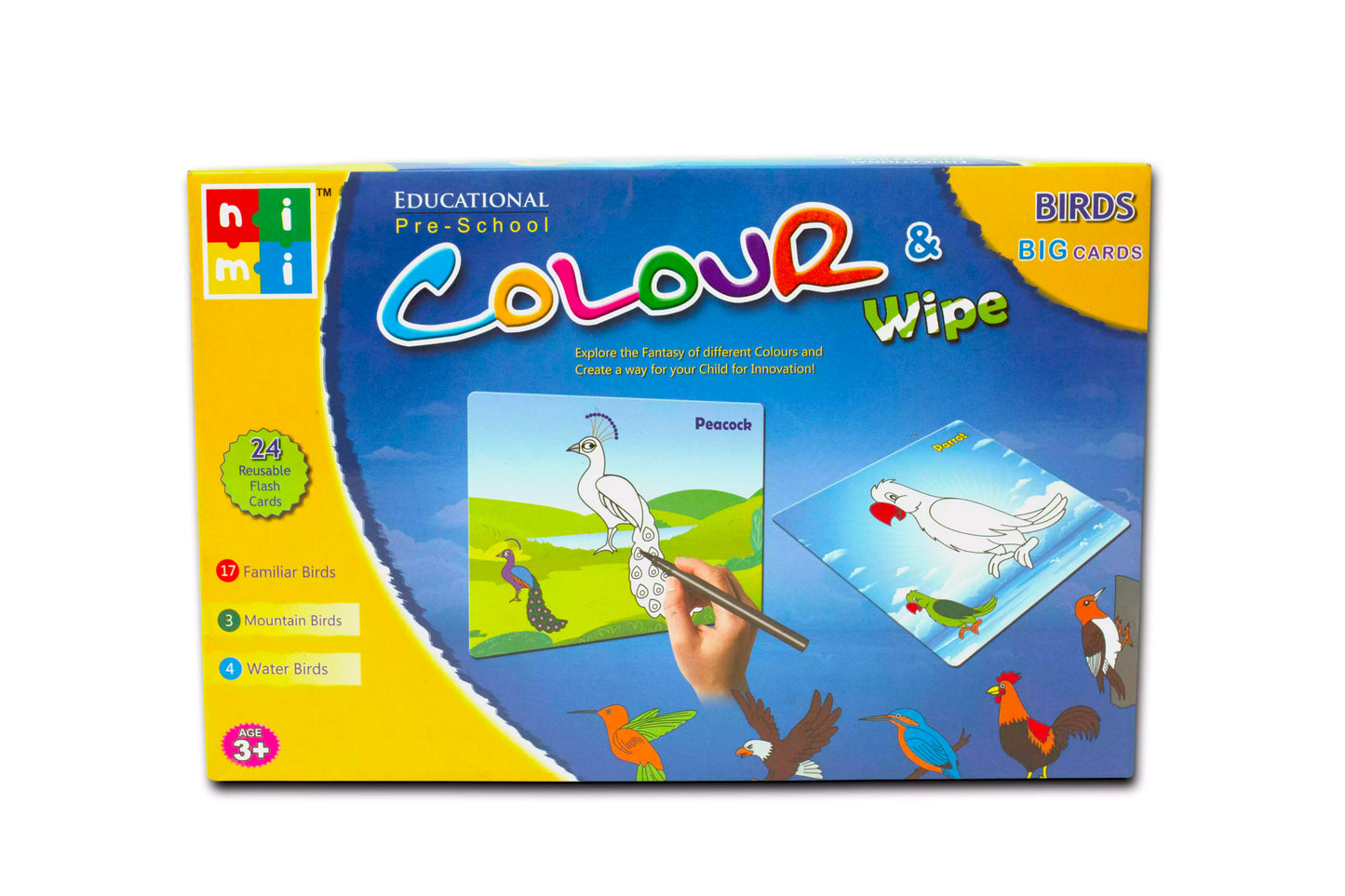 Edu. Colour & Wipe - Birds Big